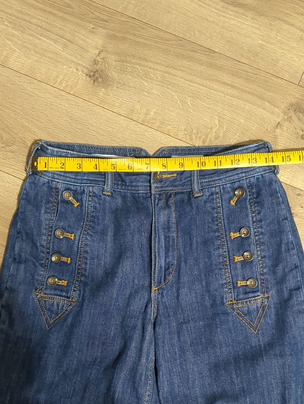 ANTHROPOLOGIE Pilcro Starboard Wide Leg Jeans Size 27 - Picture 7 of 14